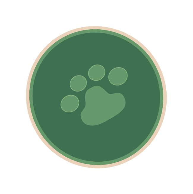 Momo Paw Print Stamp Badge